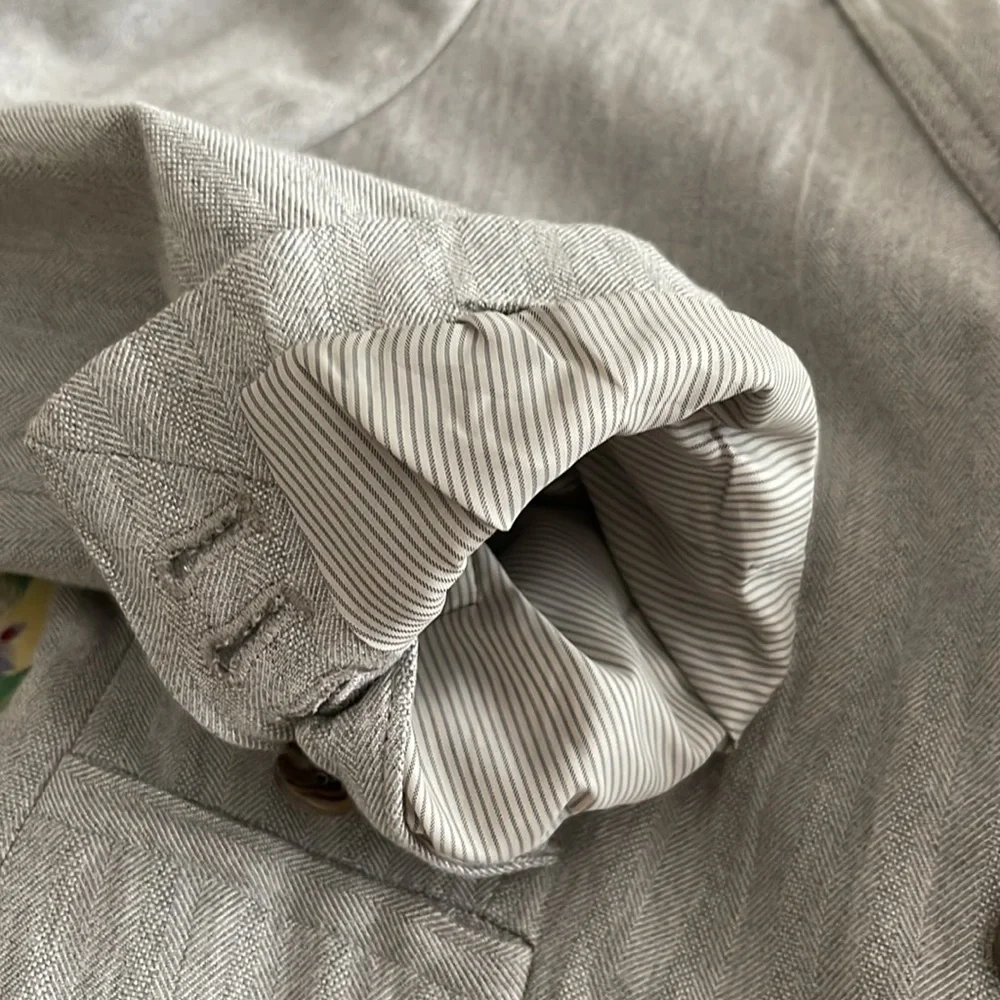 J. Crew Schoolboy Gray Metallic Blazer Size 4